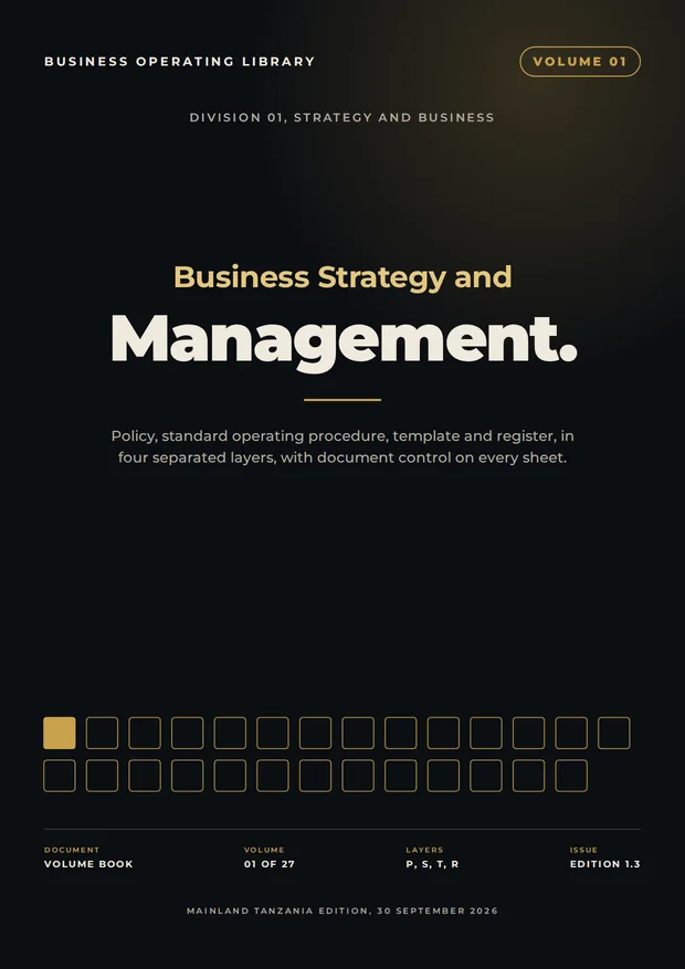 Volume 1 cover: Business Strategy and Management