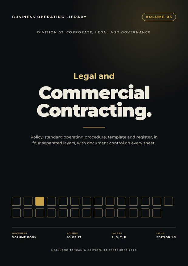 Volume 3 cover: Legal and Commercial Contracting