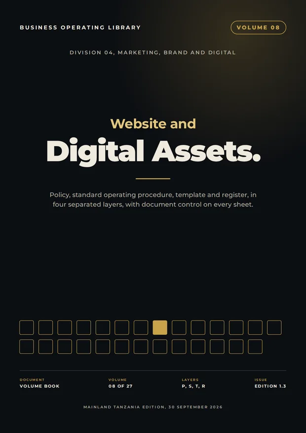 Volume 8 cover: Website and Digital Assets