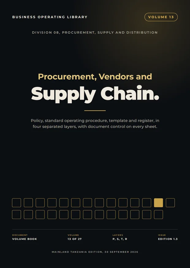 Volume 13 cover: Procurement, Vendors and Supply Chain