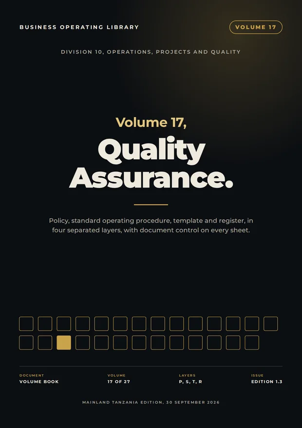 Volume 17 cover: Quality Assurance