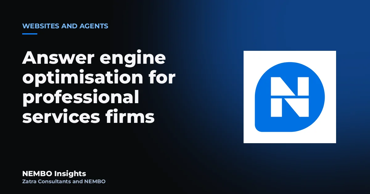 Answer engine optimisation for professional services firms: cover