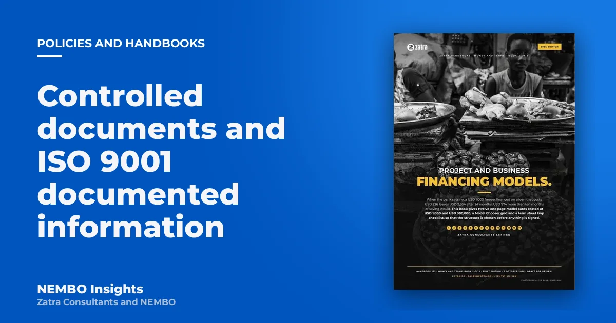 Controlled documents and ISO 9001 documented information: cover