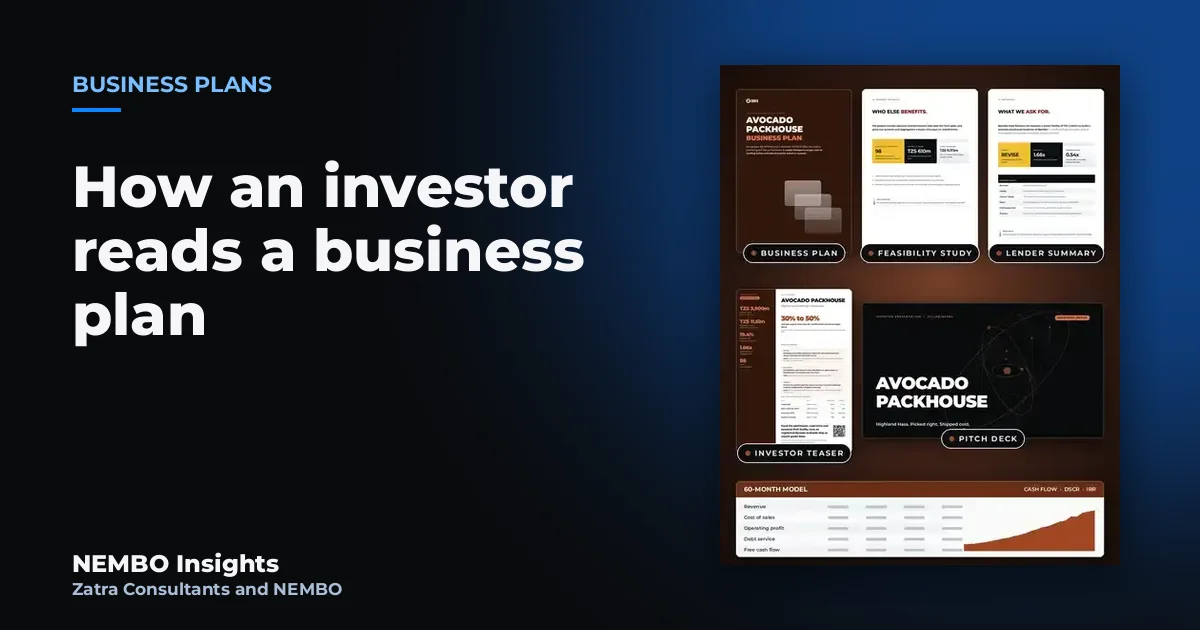 How an investor reads a business plan: cover
