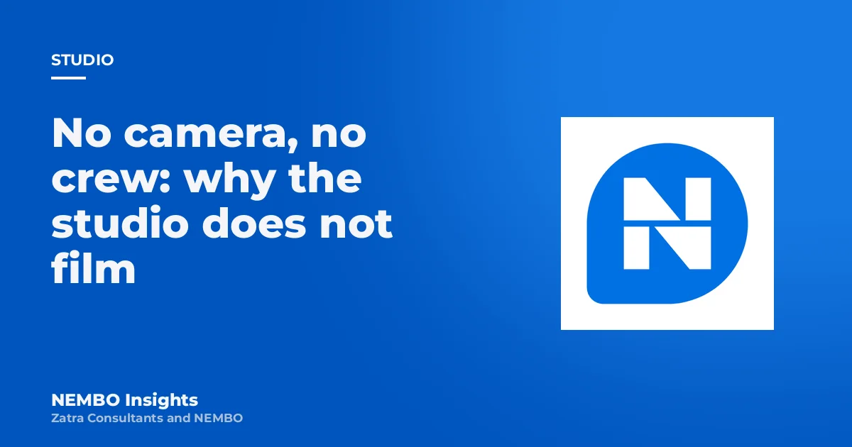 No camera, no crew: why the studio does not film: cover