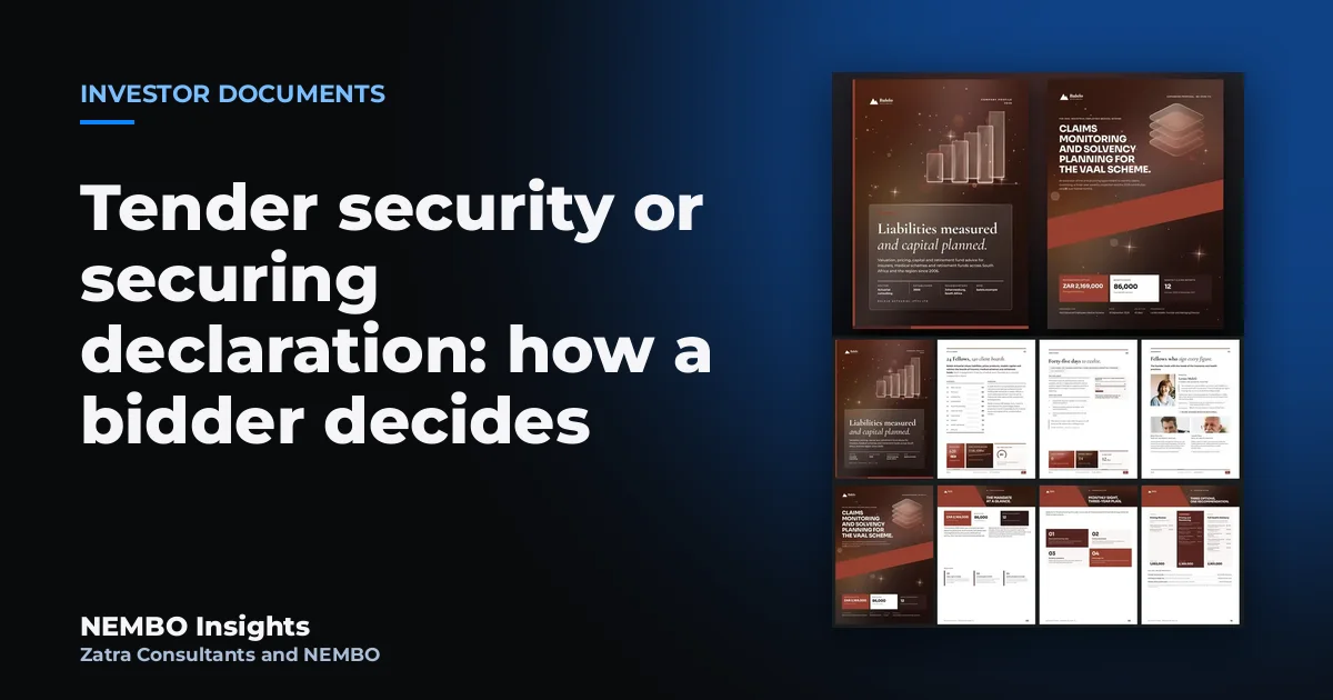 Tender security or securing declaration: how a bidder decides: cover