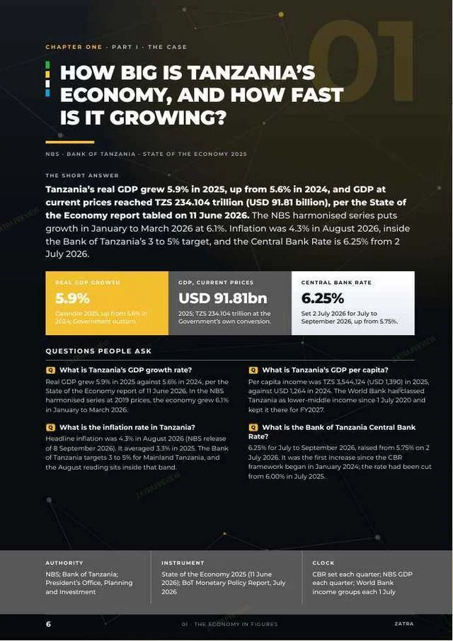 Investing in Tanzania, the economy, Handbook 01, chapter page