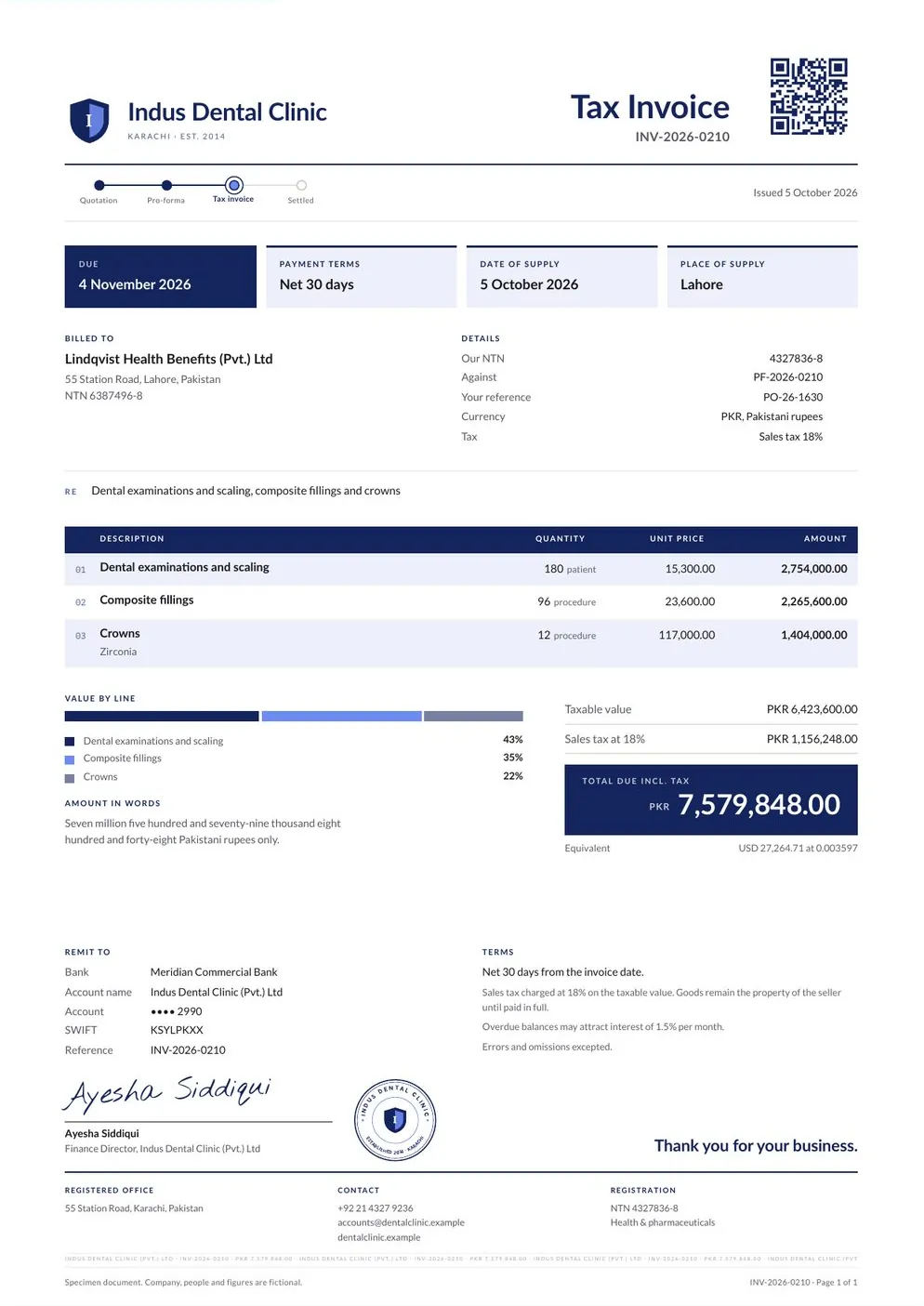 Tax invoice, Producer