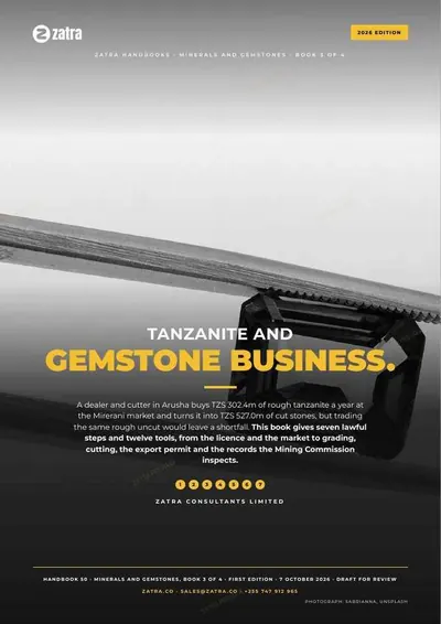 Tanzanite and Gemstone Business, cover