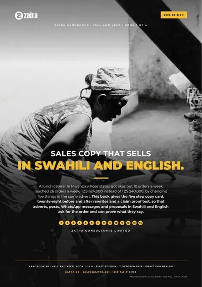 Sales Copy That Sells in Swahili and English, cover