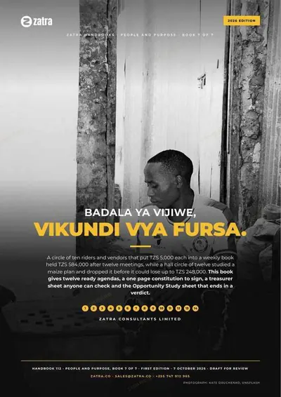 Badala ya Vijiwe, Vikundi vya Fursa, cover