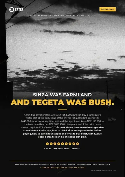 Sinza Was Farmland and Tegeta Was Bush, cover