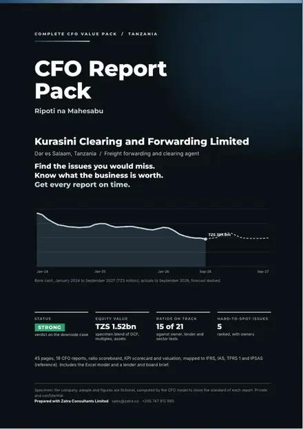 Financial reports: Freight forwarding and clearing agent