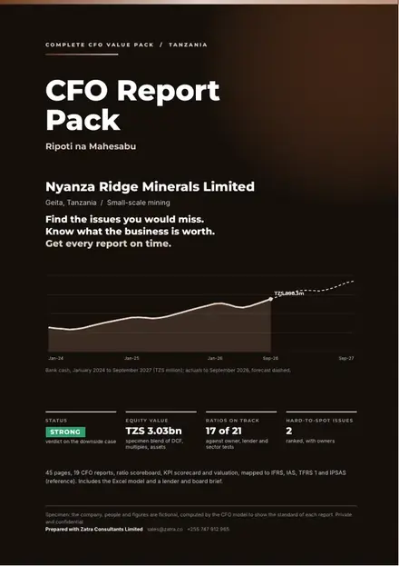Financial reports, Small-scale mining: finished specimen shown whole