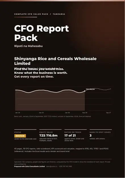 Financial reports, Cereals wholesale: finished specimen shown whole
