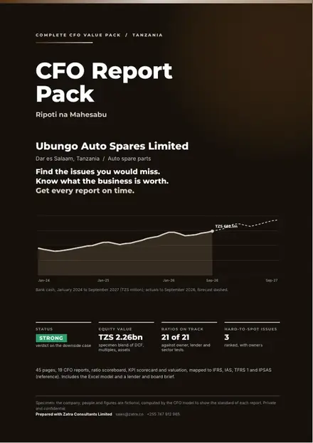 Financial reports, Auto spare parts: finished specimen shown whole