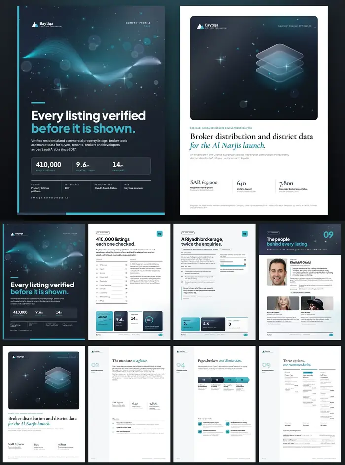 Investor documents, Baytiqa Technologies: finished specimen shown whole
