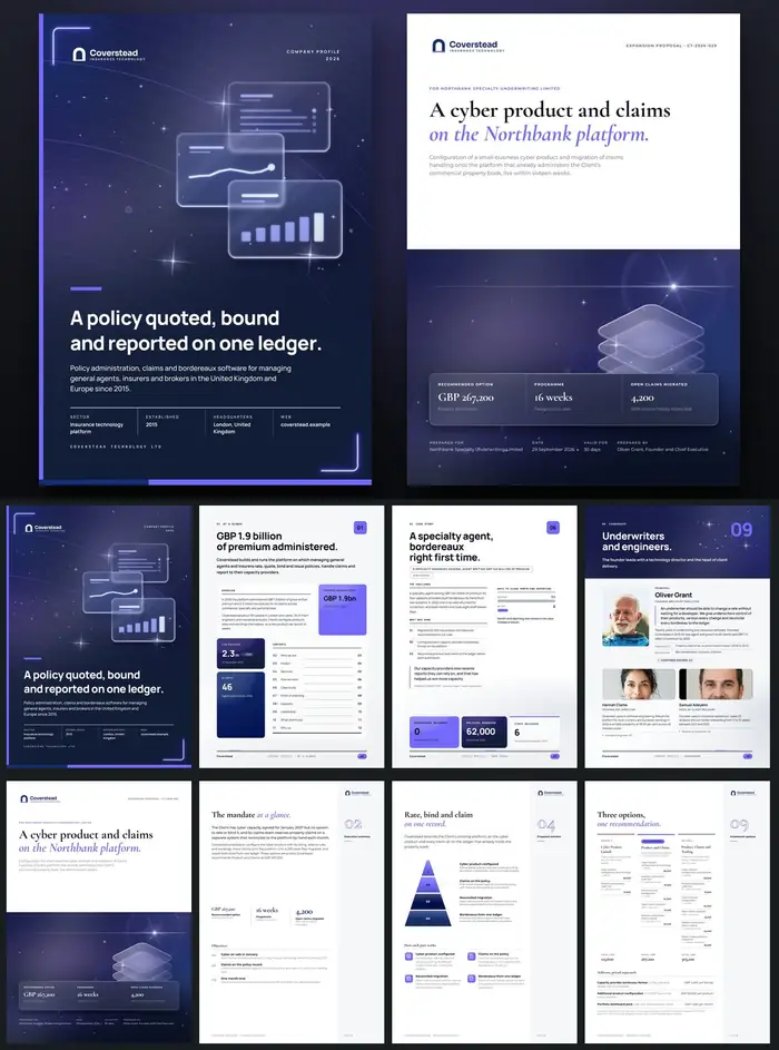 Investor documents, Coverstead Technology: finished specimen shown whole