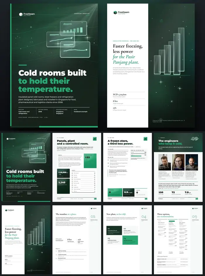 Investor documents, Frostbeam Engineering: finished specimen shown whole