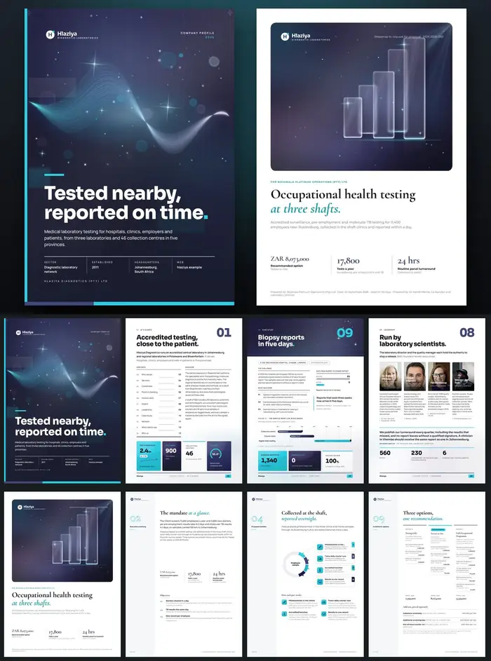 Investor documents, Hlaziya Diagnostics: finished specimen shown whole