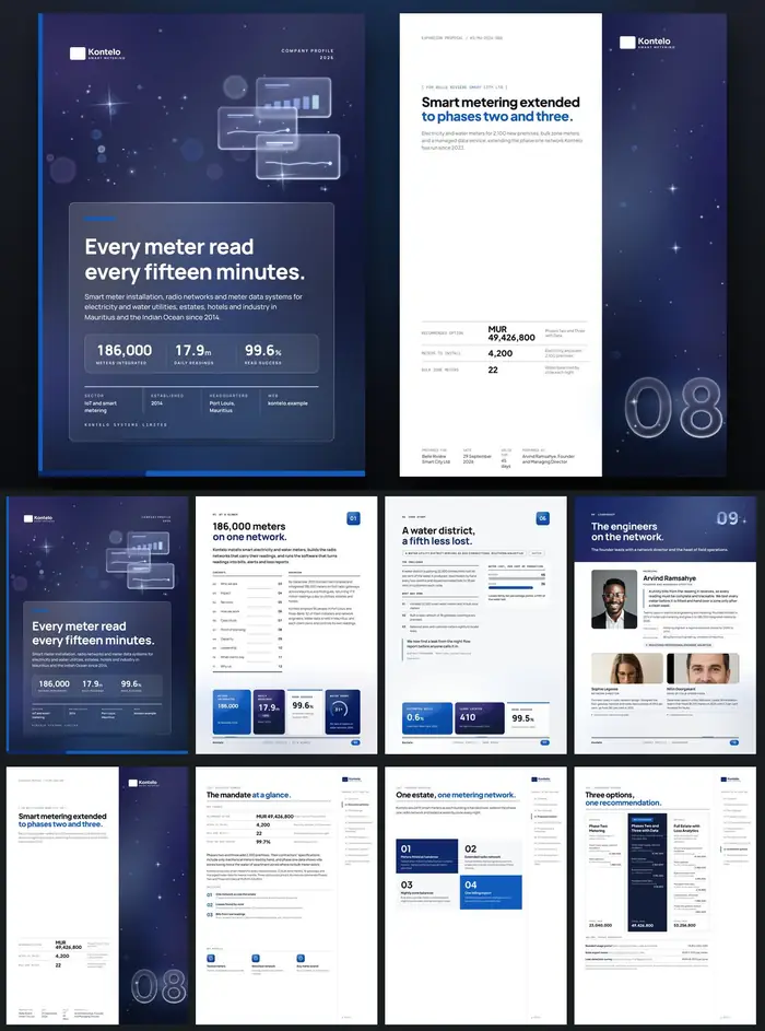 Investor documents, Kontelo Systems: finished specimen shown whole