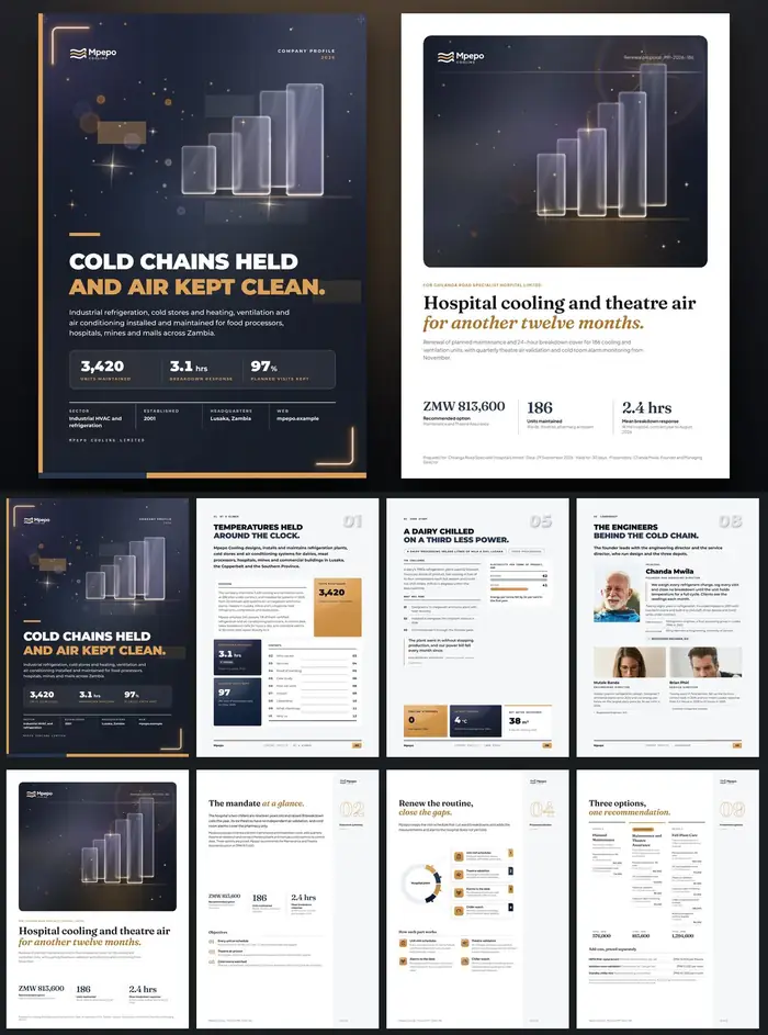 Investor documents, Mpepo Cooling: finished specimen shown whole