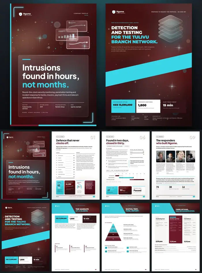 Investor documents, Ngome Cyber: finished specimen shown whole