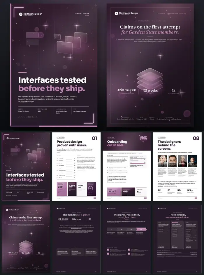 Investor documents, Northpane Design: finished specimen shown whole