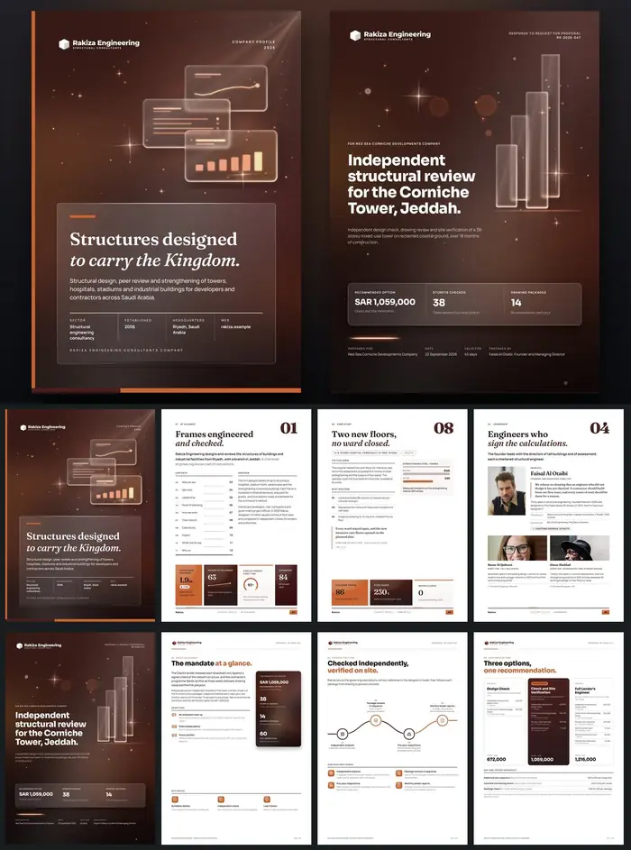 Investor documents, Rakiza Engineering: finished specimen shown whole