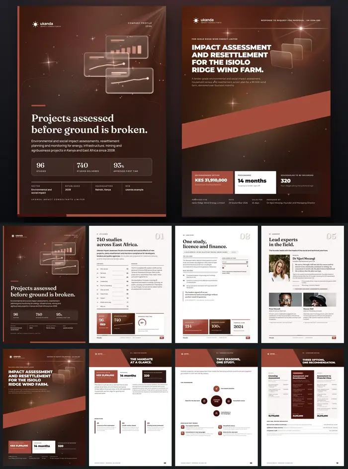 Investor documents, Ukanda Impact: finished specimen shown whole