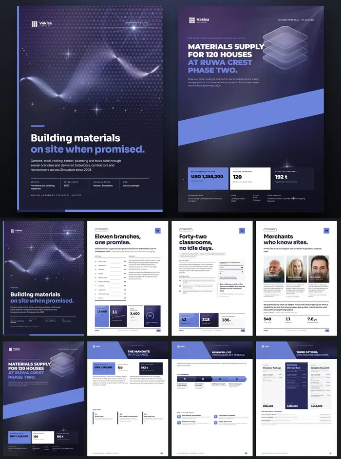 Investor documents, Vakisa Hardware: finished specimen shown whole
