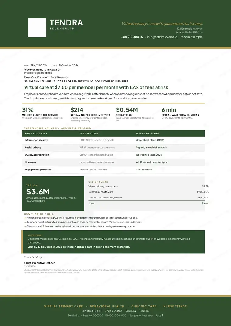 Letters, Telehealth platform: finished specimen shown whole