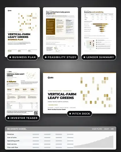 Plans, Vertical-farm leafy greens: finished specimen shown whole