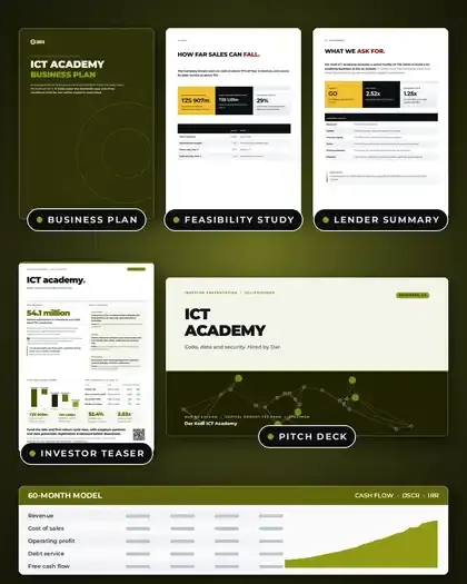 Plans, ICT academy: finished specimen shown whole