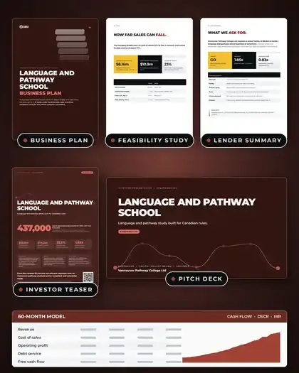 Plans, Language and pathway school: finished specimen shown whole