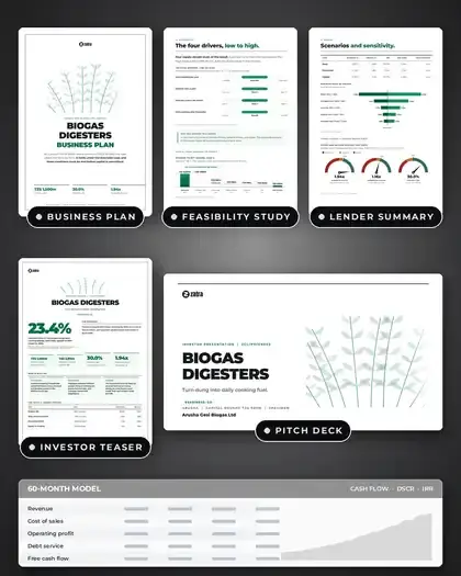 Plans, Biogas digesters: finished specimen shown whole