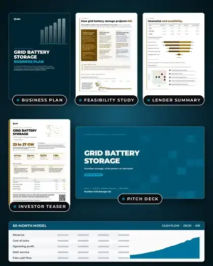 Plans, Grid battery storage: finished specimen shown whole