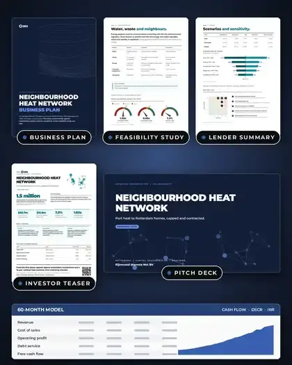Plans, Neighbourhood heat network: finished specimen shown whole