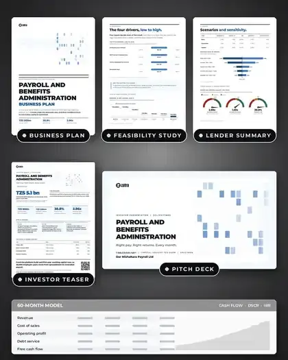 Plans, Payroll and benefits administration: finished specimen shown whole