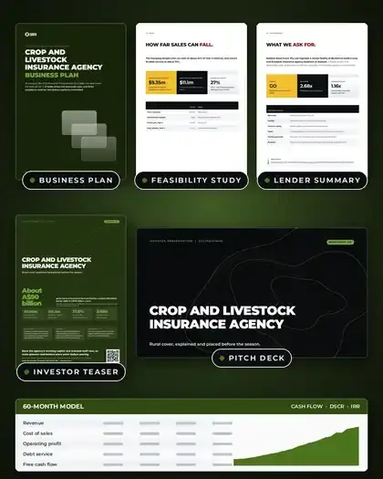 Plans, Crop and livestock insurance agency: finished specimen shown whole