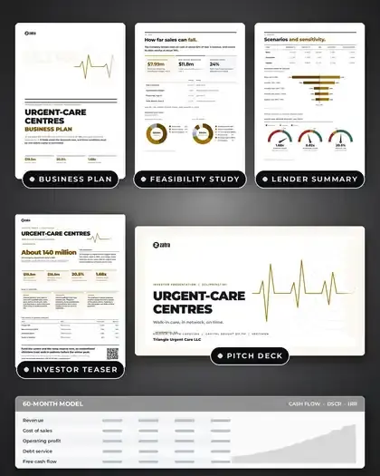 Plans, Urgent-care centres: finished specimen shown whole