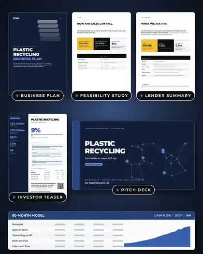 Plans, Plastic recycling: finished specimen shown whole