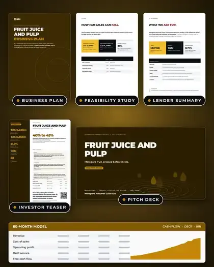 Plans, Fruit juice and pulp: finished specimen shown whole