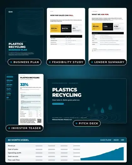 Plans, Plastics recycling: finished specimen shown whole