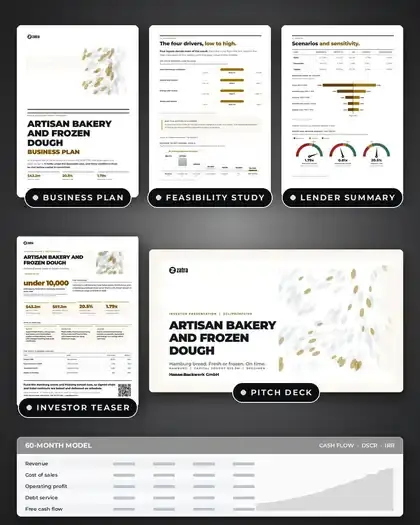 Plans, Artisan bakery and frozen dough: finished specimen shown whole