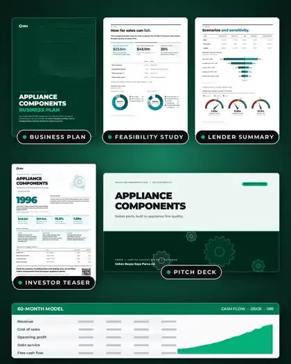 Plans, Appliance components: finished specimen shown whole