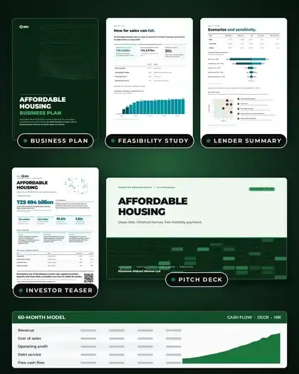 Plans, Affordable housing: finished specimen shown whole