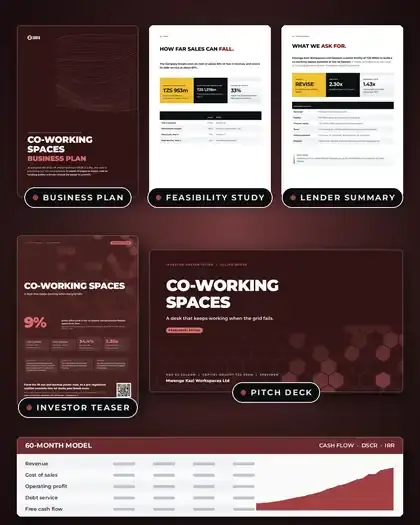 Plans, Co-working spaces: finished specimen shown whole
