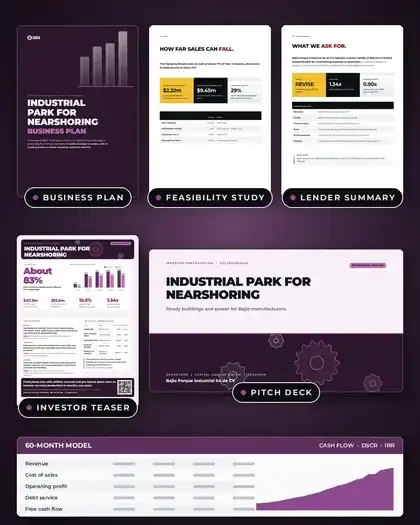 Plans, Industrial park for nearshoring: finished specimen shown whole