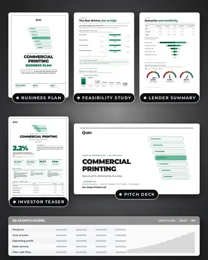 Plans, Commercial printing: finished specimen shown whole